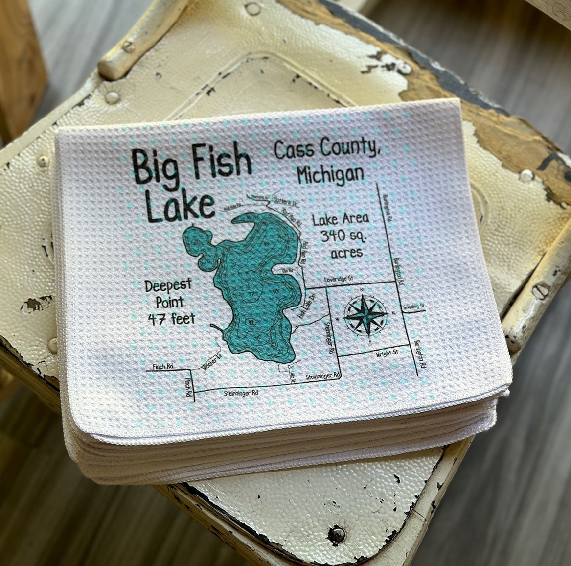 Big Fish Lake Dish Towel