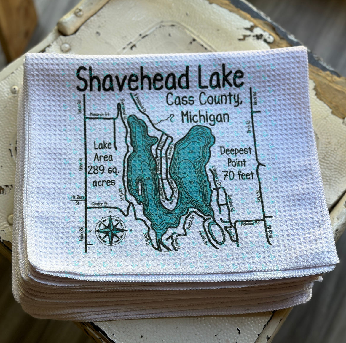 Shavehead Lake Dish Towel