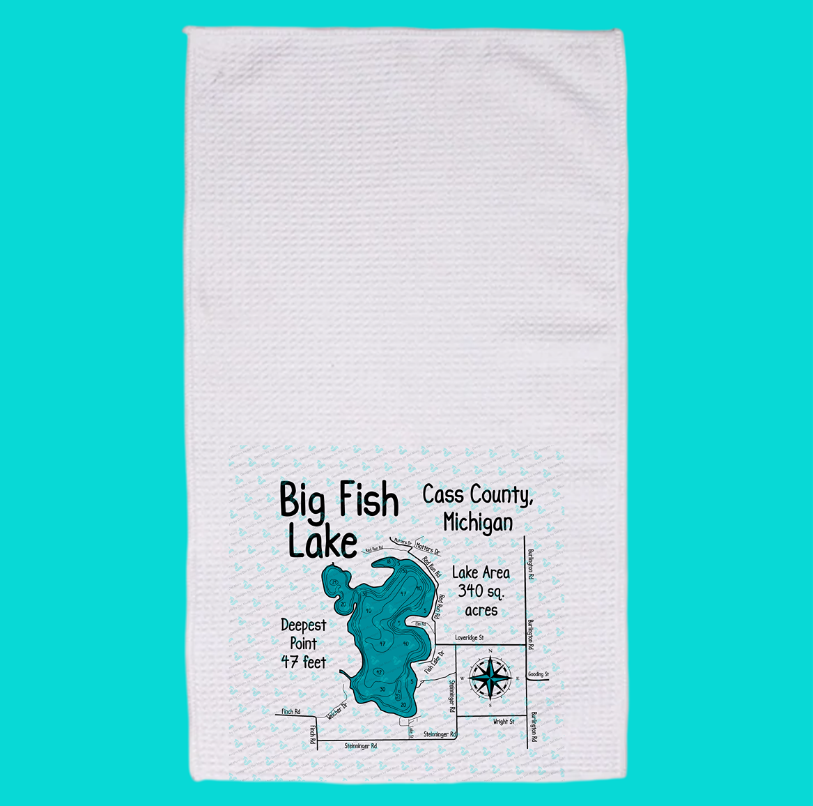 Big Fish Lake Dish Towel