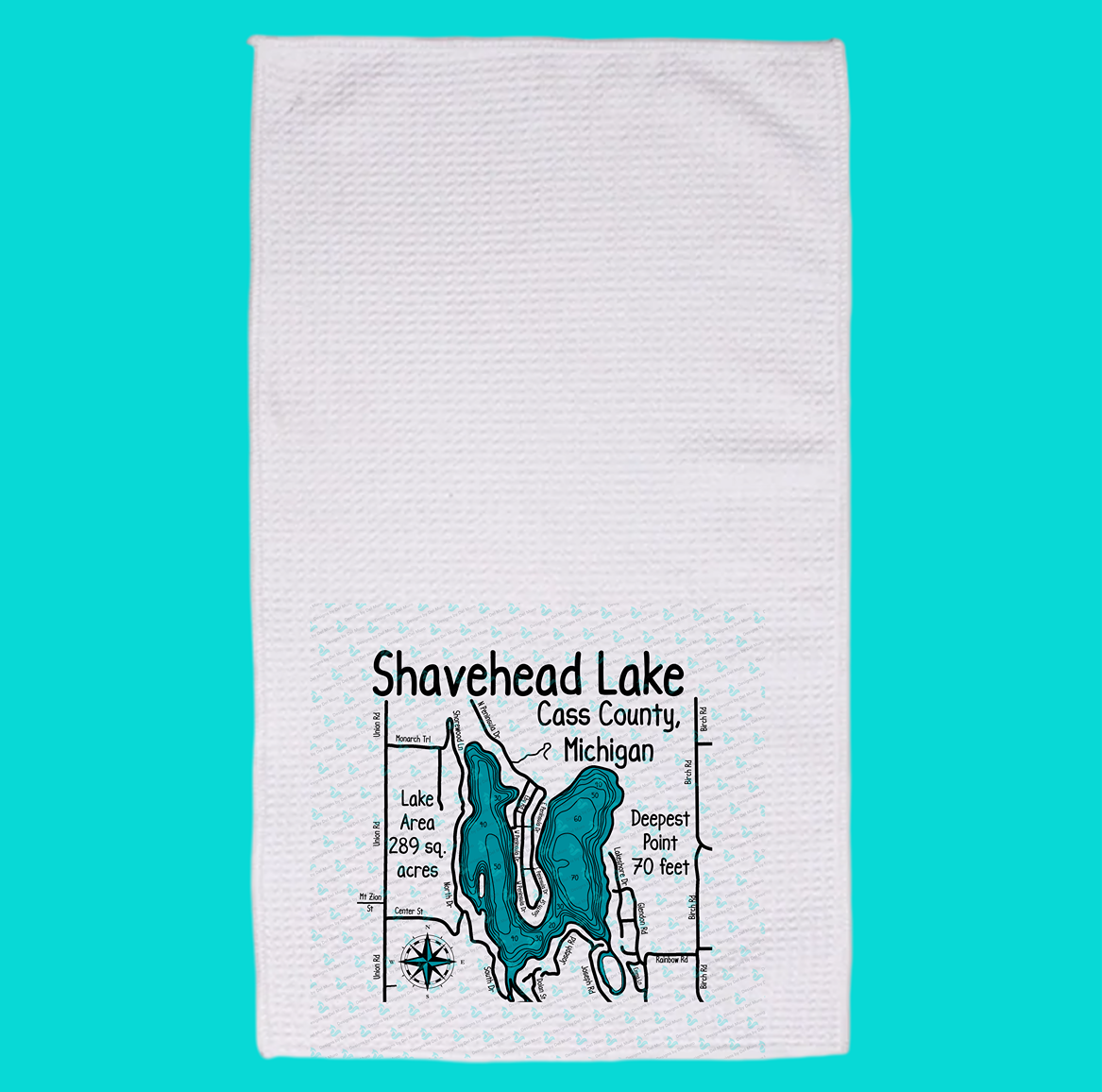 Shavehead Lake Dish Towel