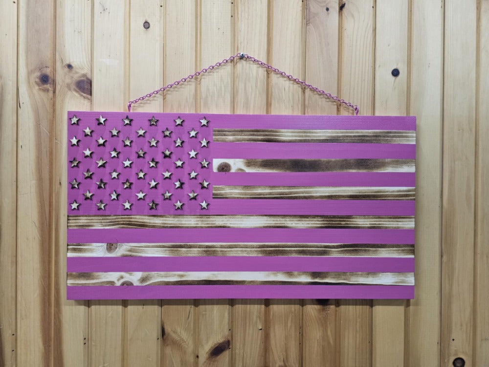 Custom Wooden American Flag - Handmade Patriotic Wall Art, Military & First Responder Gift, Rustic USA Decor
